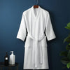 CottonLuxury – Waffle Bathrobe With V-Neck Made Of 100% Cotton