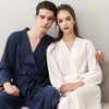 CottonWave – Gender-Neutral Waffle Bathrobe Made of Polyester, Breathable and Stylish