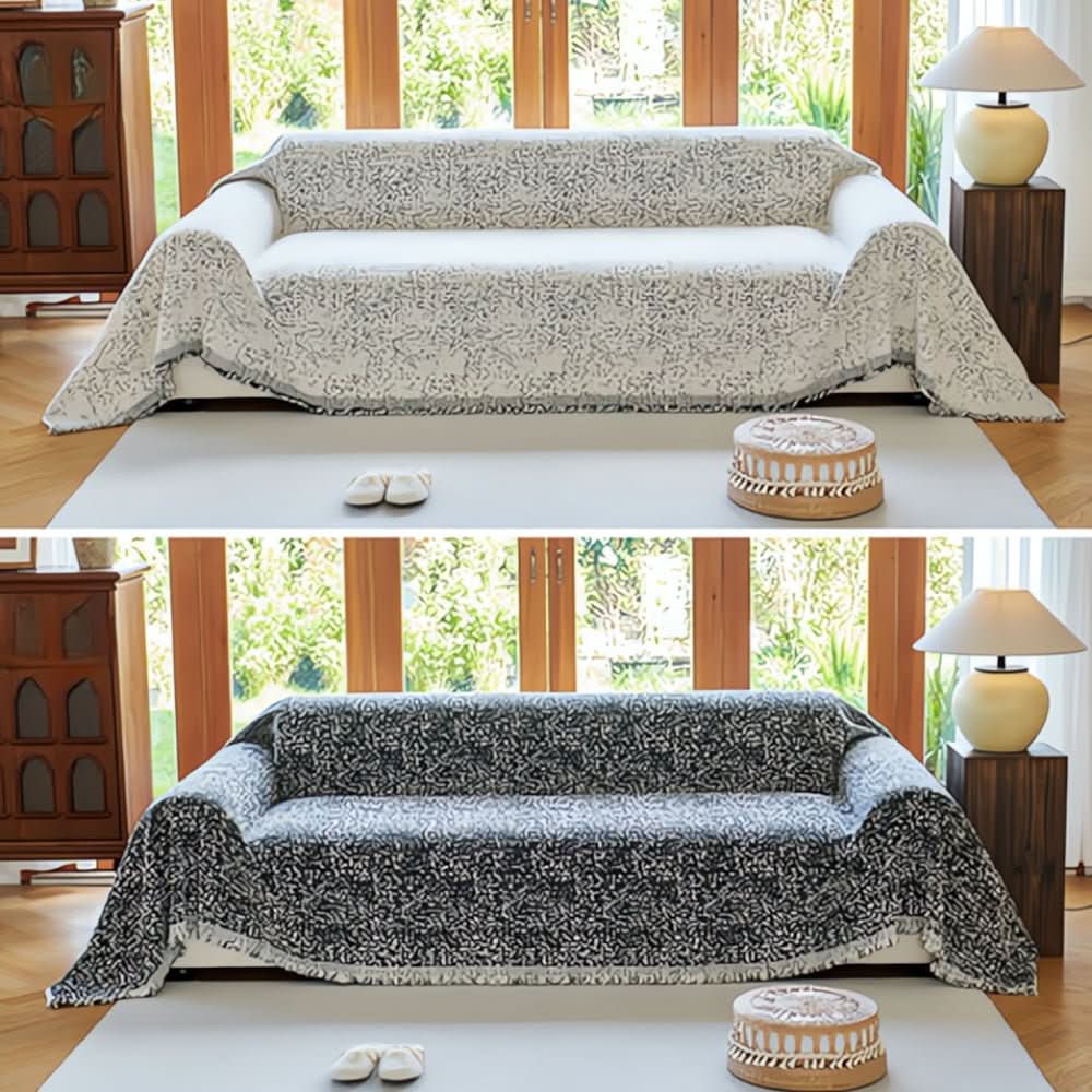Cuddle Nest – Reversible Microfiber Sofa Cover, Non-Slip and Easy-Care