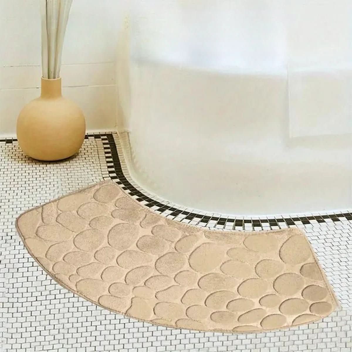 Flussform Bad Matte – Badematte mit Geschwungenem Design für Komfort und Sicherheit
