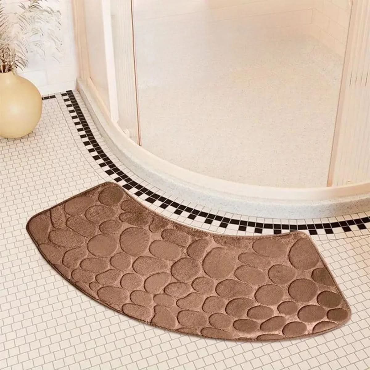 Flussform Bad Matte – Badematte mit Geschwungenem Design für Komfort und Sicherheit