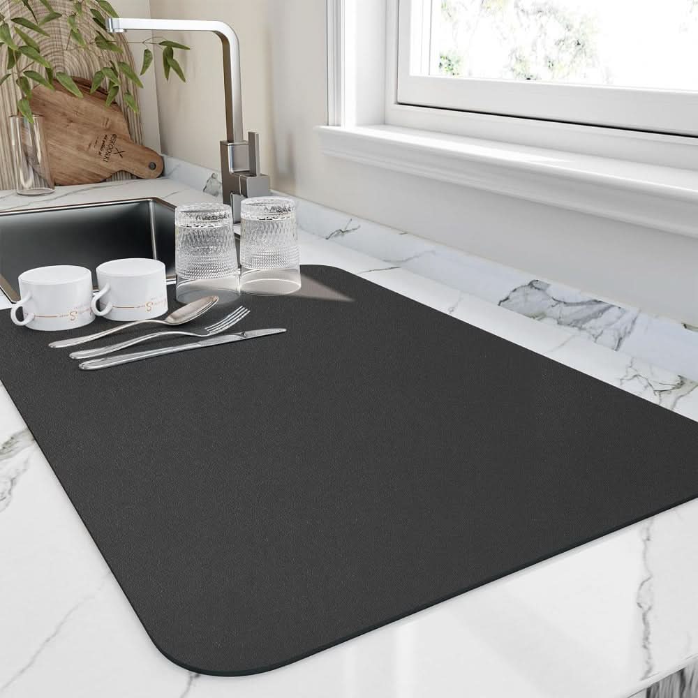 DRYMAT - Fast-Drying Diatomaceous Earth Dish Drying Mat for 10-Minute Drying
