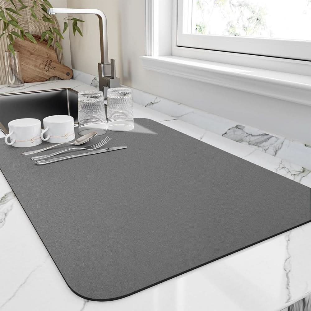 DRYMAT - Fast-Drying Diatomaceous Earth Dish Drying Mat for 10-Minute Drying