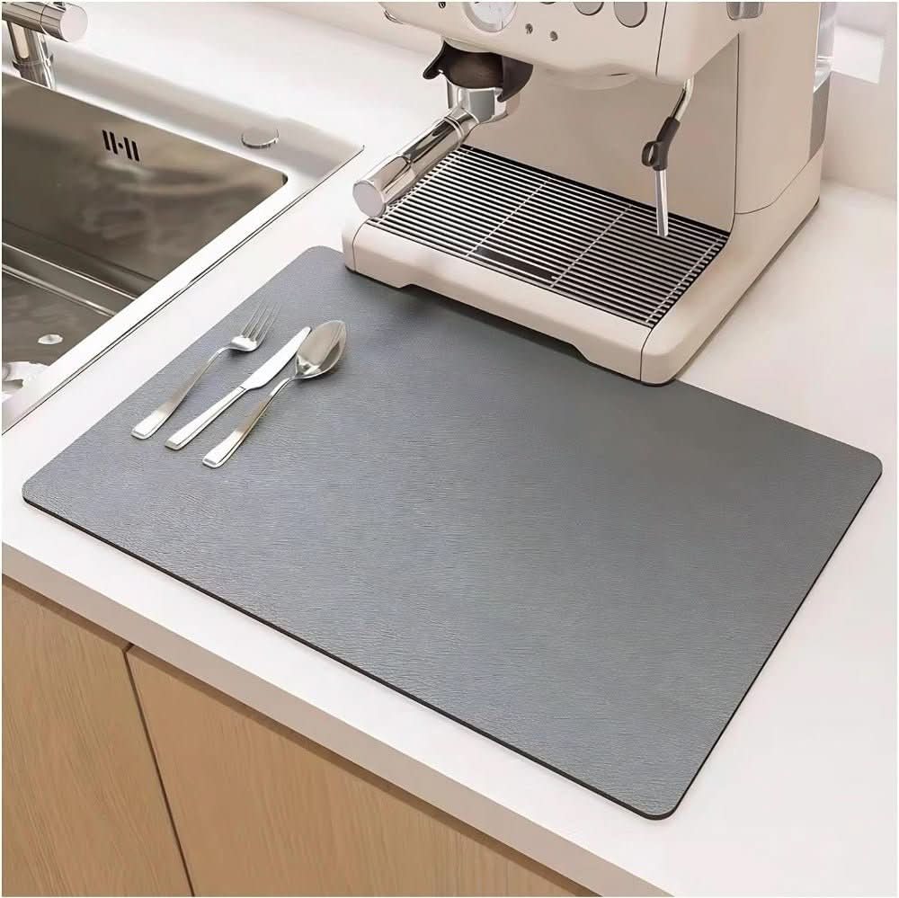 DRYMAT - Fast-Drying Diatomaceous Earth Dish Drying Mat for 10-Minute Drying