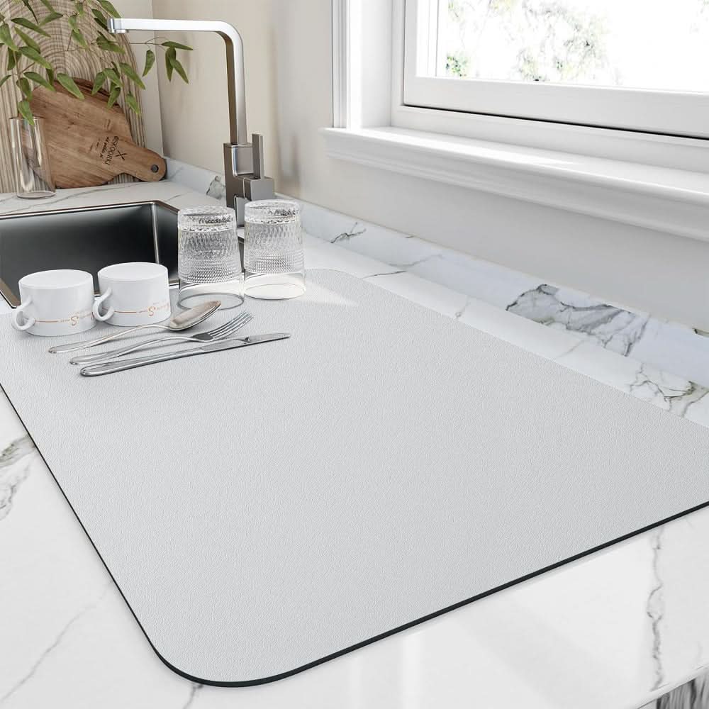 DRYMAT - Fast-Drying Diatomaceous Earth Dish Drying Mat for 10-Minute Drying