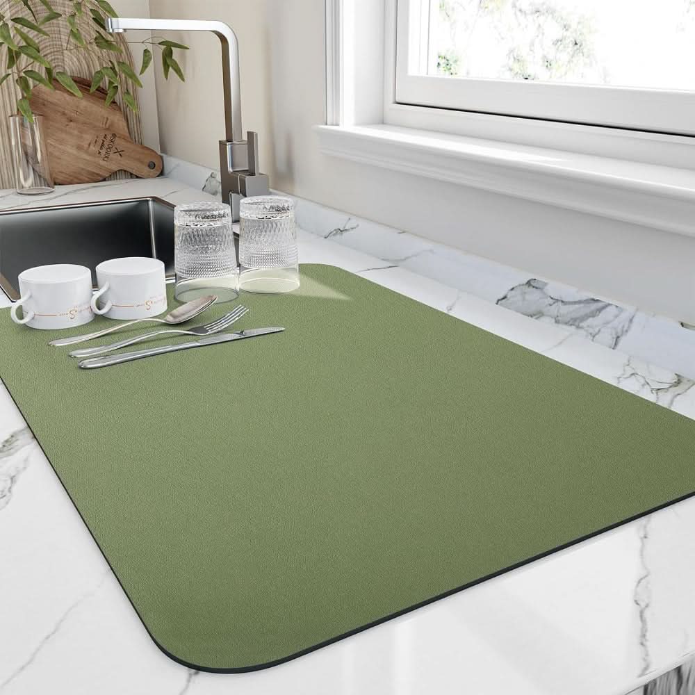 DRYMAT - Fast-Drying Diatomaceous Earth Dish Drying Mat for 10-Minute Drying