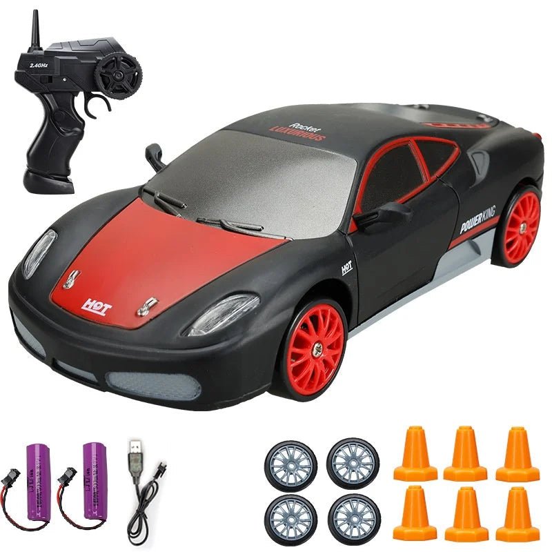 DRIFTHERO – 2,4-GHz-4WD-Hochgeschwindigkeits-RC-Auto mit AE86- und GTR-Renndesign 11