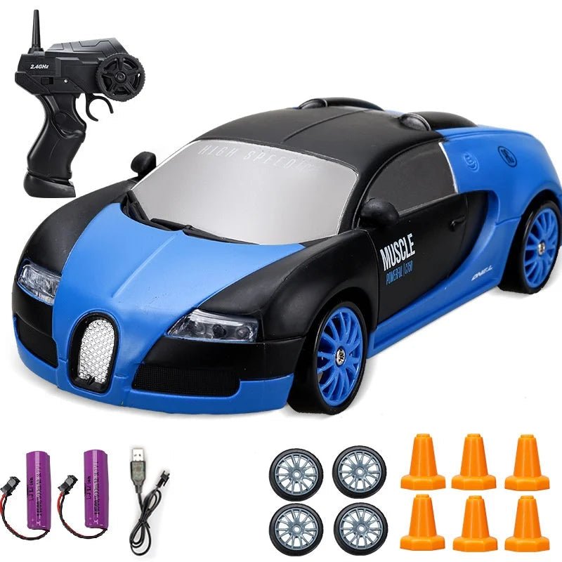 DRIFTHERO – 2,4-GHz-4WD-Hochgeschwindigkeits-RC-Auto mit AE86- und GTR-Renndesign 17