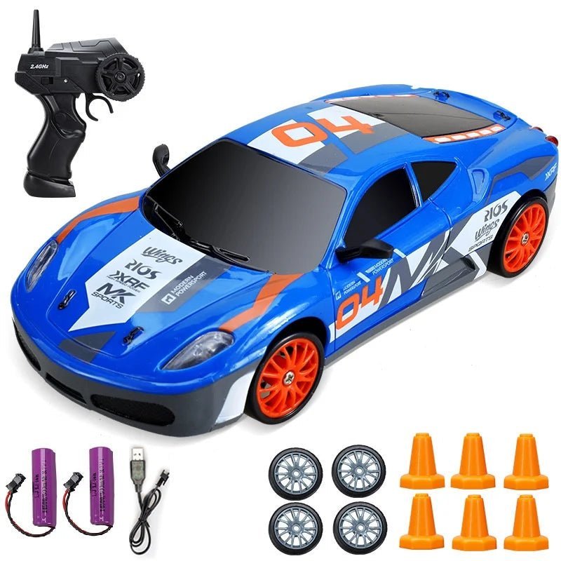 DRIFTHERO – 2,4-GHz-4WD-Hochgeschwindigkeits-RC-Auto mit AE86- und GTR-Renndesign 18