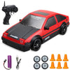 DRIFTHERO – 2,4-GHz-4WD-Hochgeschwindigkeits-RC-Auto mit AE86- und GTR-Renndesign 22