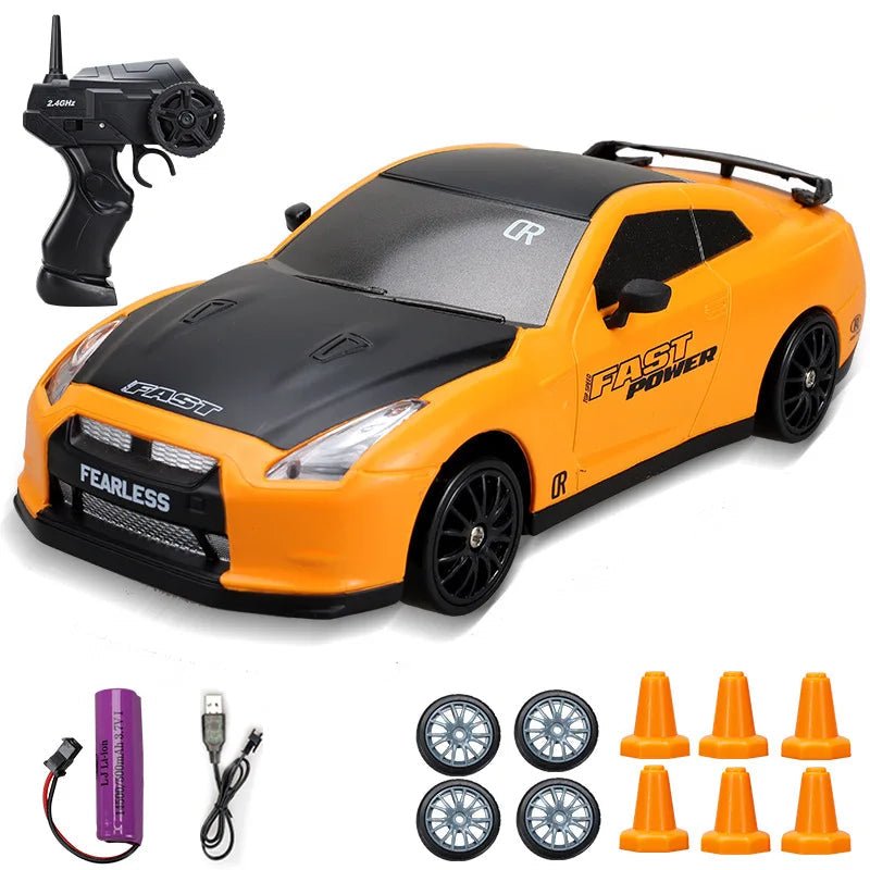 DRIFTHERO – 2,4-GHz-4WD-Hochgeschwindigkeits-RC-Auto mit AE86- und GTR-Renndesign 23