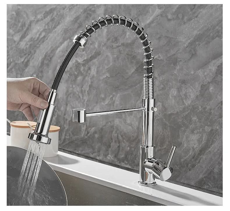 DUALFLOW Kitchen Faucet - Black Faucet with Dual Outlet & Single Handle Control