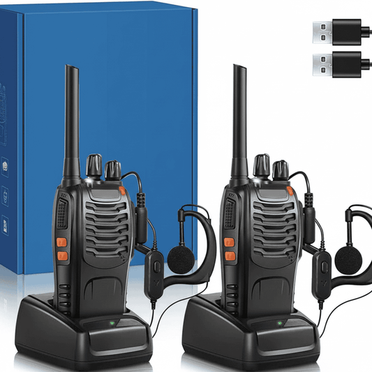 DUALTALK – Leistungsstarke kabellose Walkie-Talkies mit doppeltem Verwendungszweck (2 Stück) 0