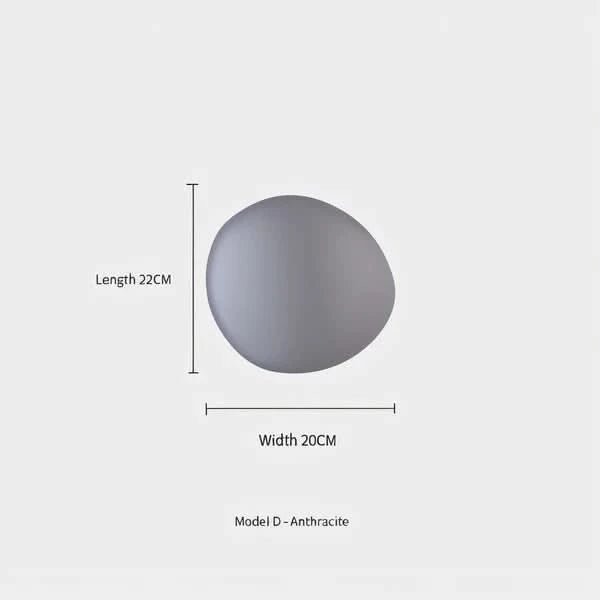 JANA Pebble Glass Wall Sconce With Warm Diffused Light For Modern Ambiance