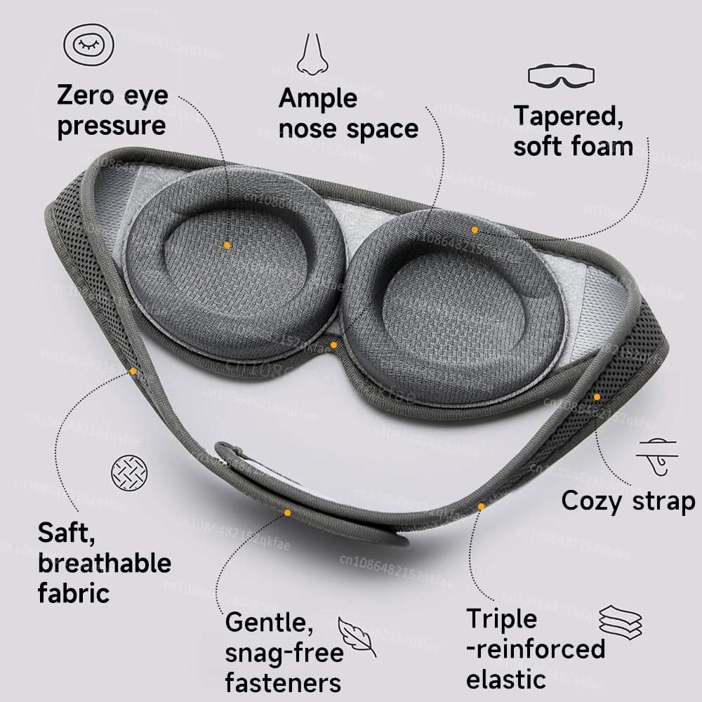 Dream Shadow 3D – Sleep Mask With Adjustable Eye Cups & Ergonomic Design