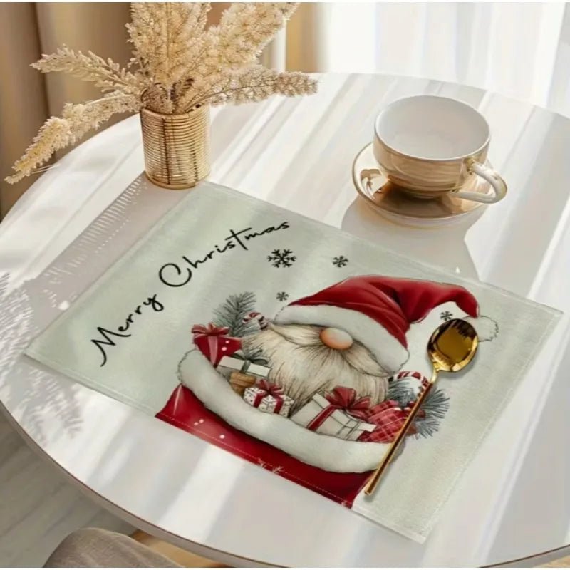 Dwarfmat - Festliche Tischunterlage mit Weihnachtswichtel-Design, Hitzebeständig, 38 cm 1