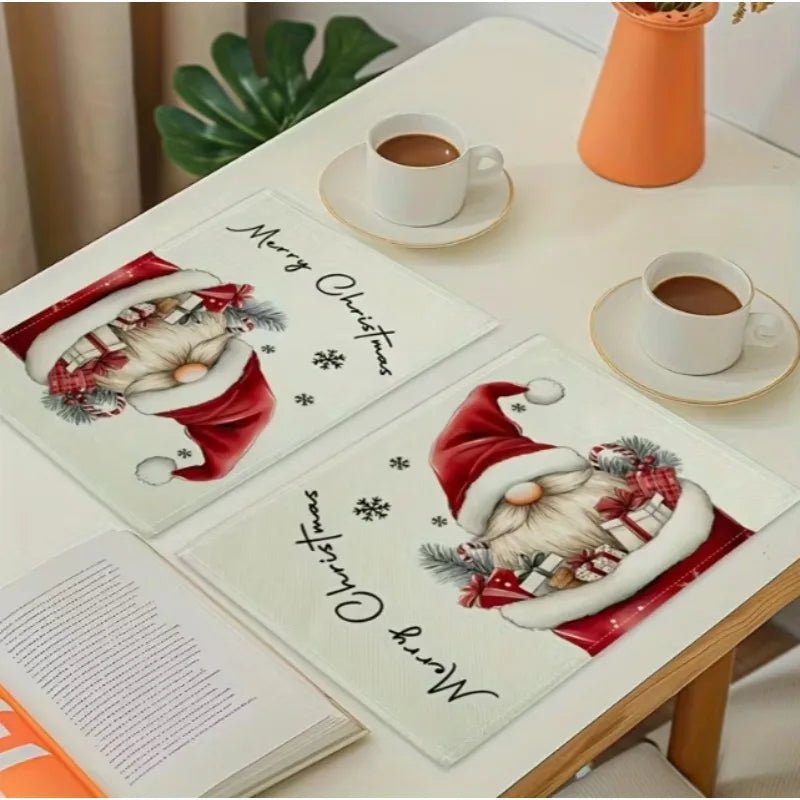 Dwarfmat - Festliche Tischunterlage mit Weihnachtswichtel-Design, Hitzebeständig, 38 cm 2