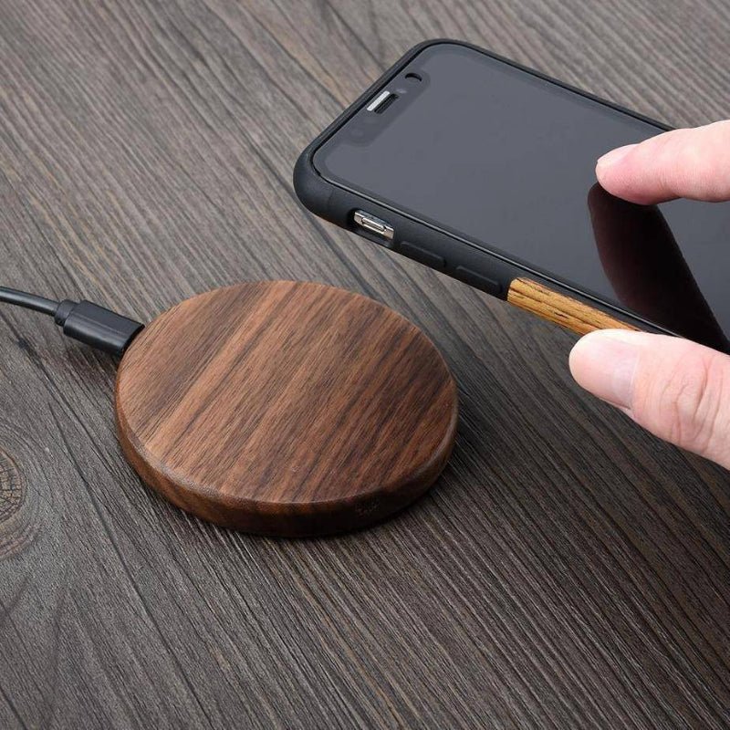 EARTHCHARGE – Schnelles kabelloses Qi-Ladegerät mit Öko-Bambus-Design 0