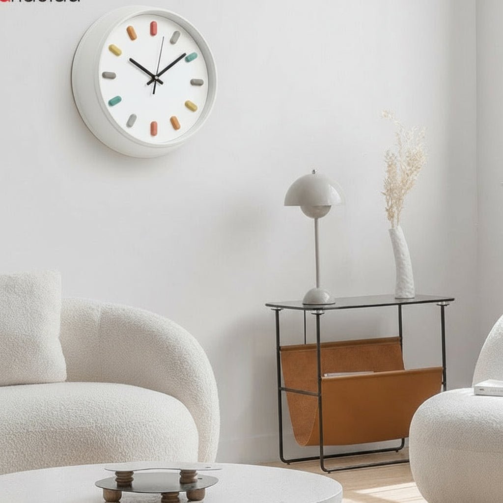 ECOCRAFT – Nordische 3D-Wanduhr mit geräuschlosem Sekundenzeiger 4