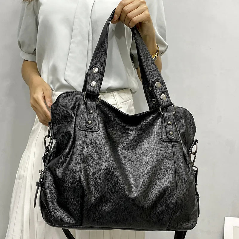 ELEGORA – Modische Tragetasche mit Metallbeschlägen und Kunstleder-Finish 8