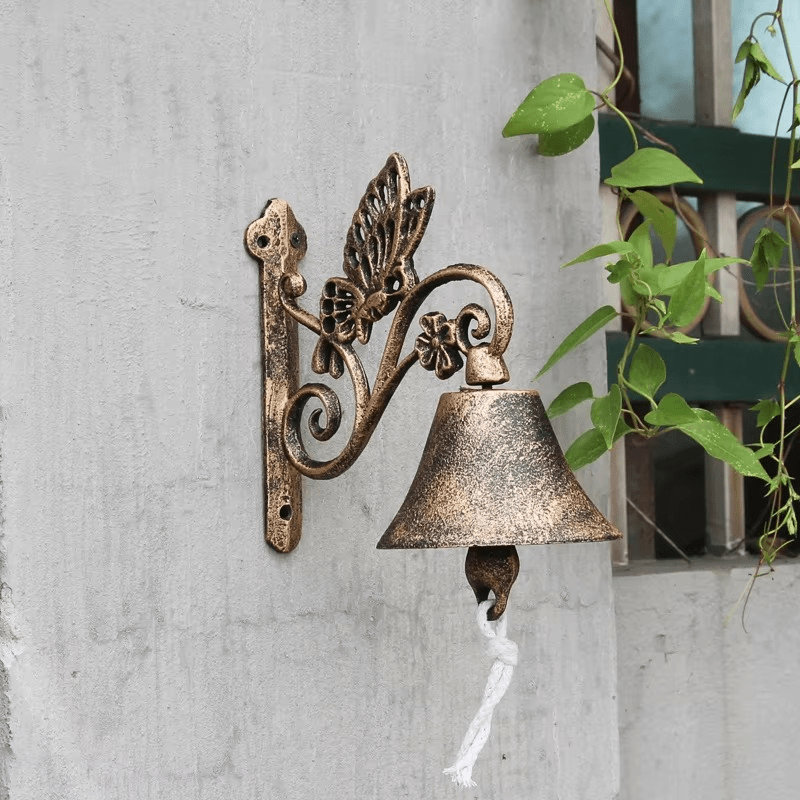 EUROVINT Bell - Cast Iron Retro-Style Doorbell for Front Door & Garden