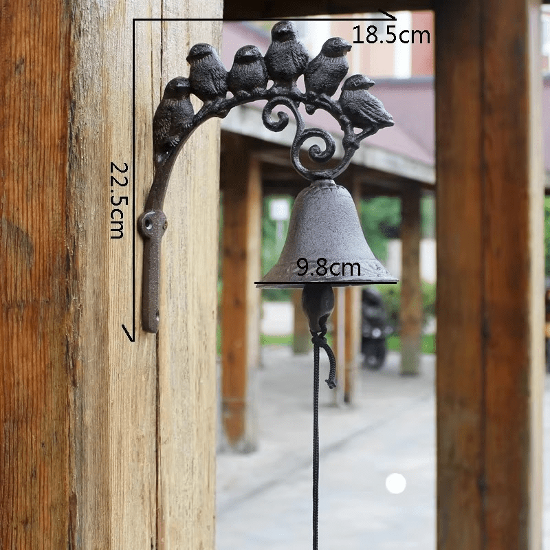 EUROVINT Bell - Cast Iron Retro-Style Doorbell for Front Door & Garden