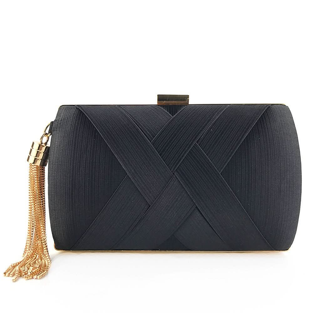 Éclessa Luxus-Abend-Clutch | Handtasche mit Satinquaste für klassische und moderne Eleganz 1