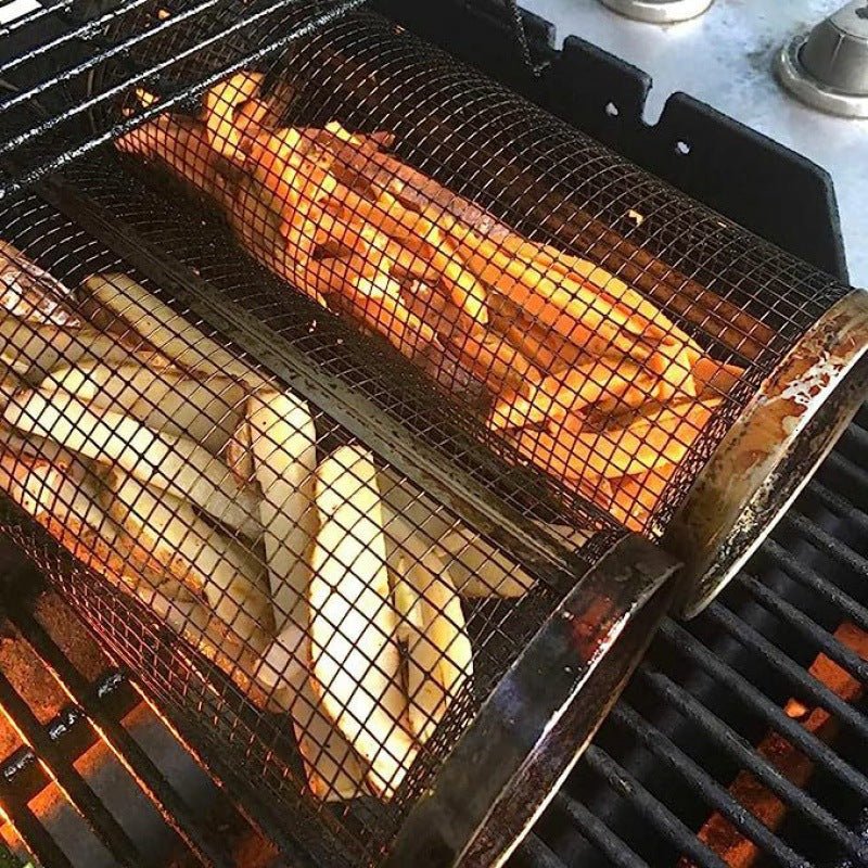 Edelstahl Grillkorb Rotierend - 360° Gleichmäßiges Garen für BBQ Perfektion 1