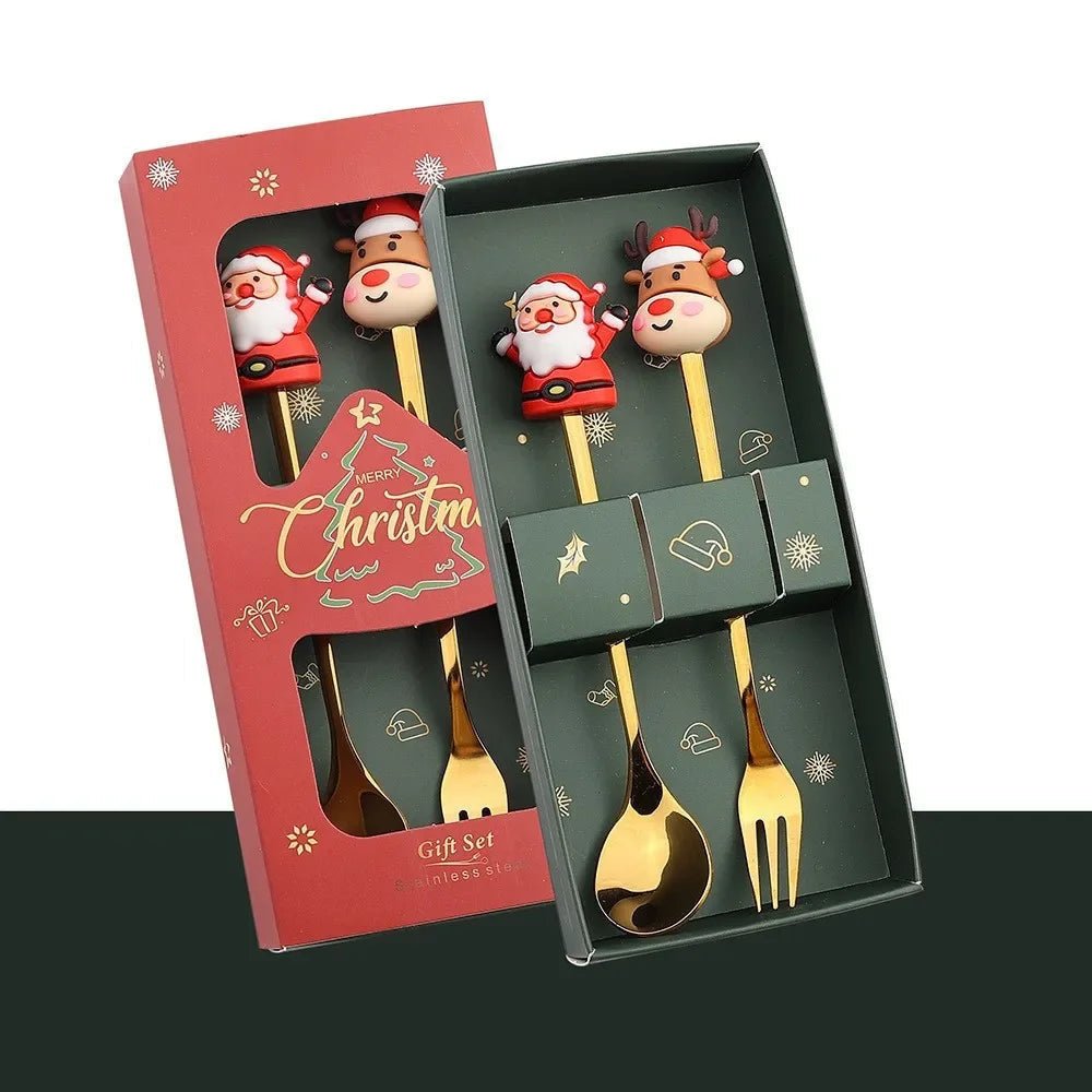 Edelstahl Weihnachtsbaum-Löffel-Set - 4-teilig, Spülmaschinenfest, Ideal für Kaffee und Desserts 11