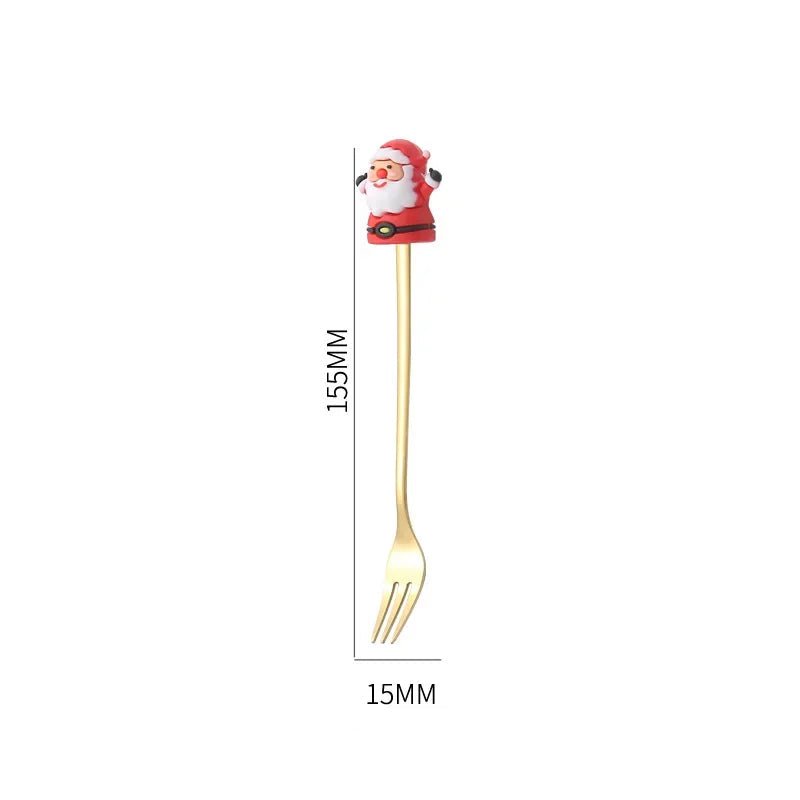 Edelstahl Weihnachtsbaum-Löffel-Set - 4-teilig, Spülmaschinenfest, Ideal für Kaffee und Desserts 20