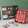 Edelstahl Weihnachtsbaum-Löffel-Set - 4-teilig, Spülmaschinenfest, Ideal für Kaffee und Desserts 2