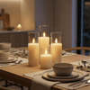Elegante LED-Stumpenkerzen Set mit Timer - 9 Flammenlose Kerzen für Stimmungsvolle Dekoration 1
