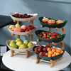 Culinary Tower Tiered Stand | Elegant 2 & 3-Tier Fruit Bowl | Modern Kitchen Organizer | Stylish Metal Storage