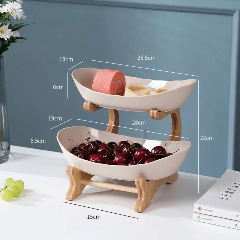 Culinary Tower Tiered Stand | Elegant 2 & 3-Tier Fruit Bowl | Modern Kitchen Organizer | Stylish Metal Storage