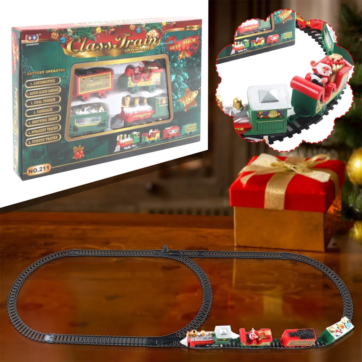 Elektrisches Eisenbahn Set für Weihnachtsbaum mit Realistischen Details und Kinderfreundlichem Design 1