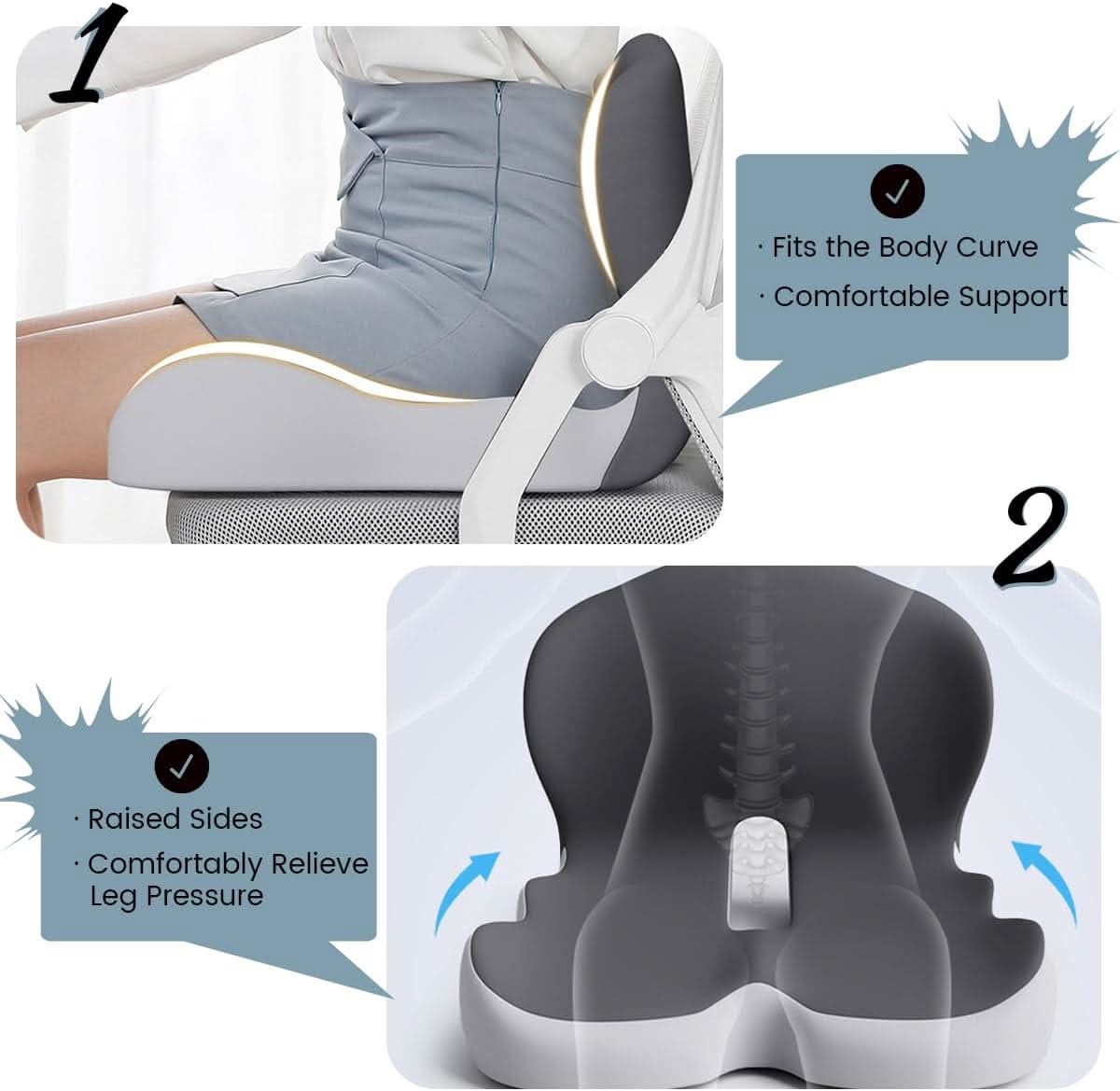 ERGOREST – Ergonomic Lumbar Support Pillow for Office Chairs & Cars