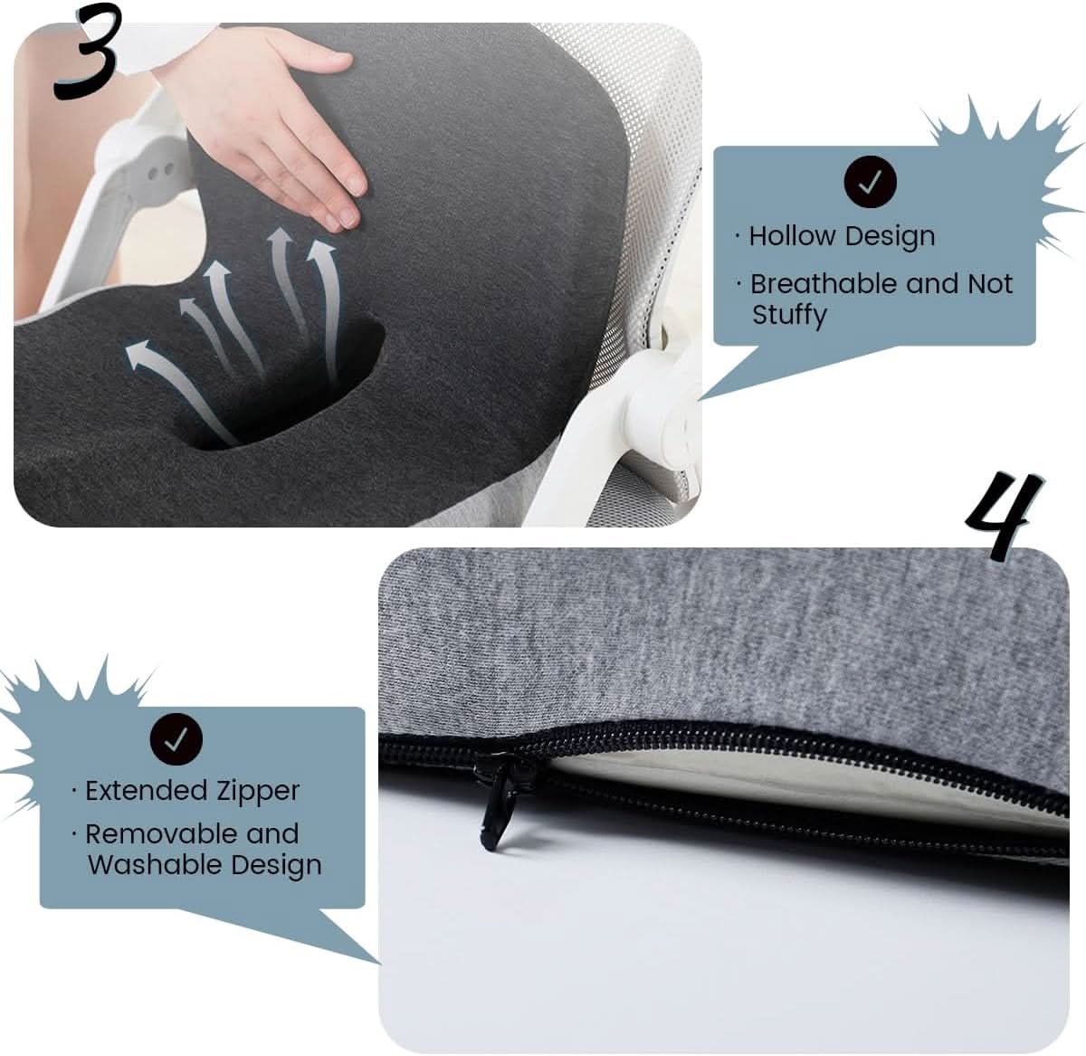 ERGOREST – Ergonomic Lumbar Support Pillow for Office Chairs & Cars
