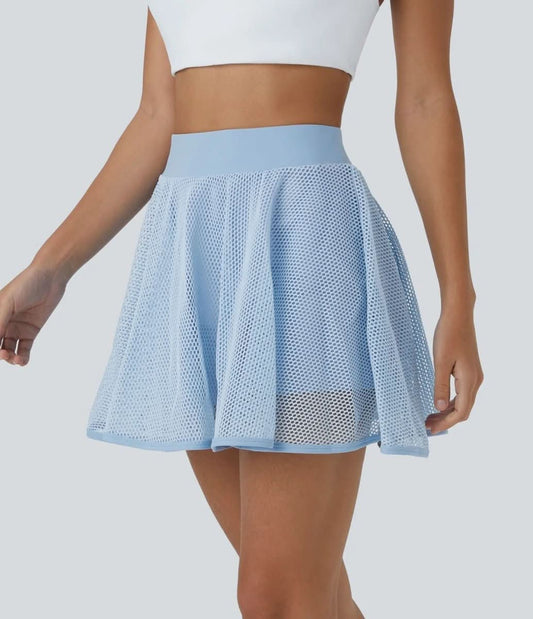 Alltäglicher Tennis Rock – Luftiger 2-in-1 Maschen-Rock Mit Shorts