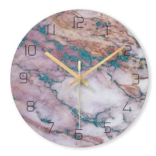 Olive - Elegant Wall Clock with Marble Inspiration