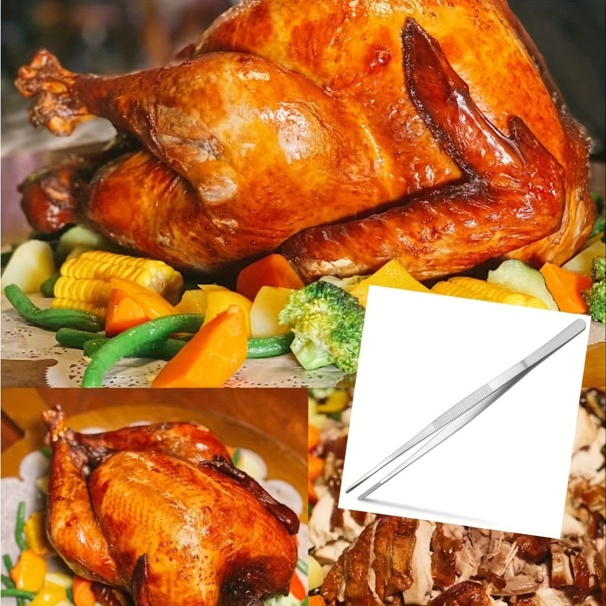 FEUERFEST - Multifunktionale Grillzange aus Edelstahl, 25 cm, Hitzebeständig 6