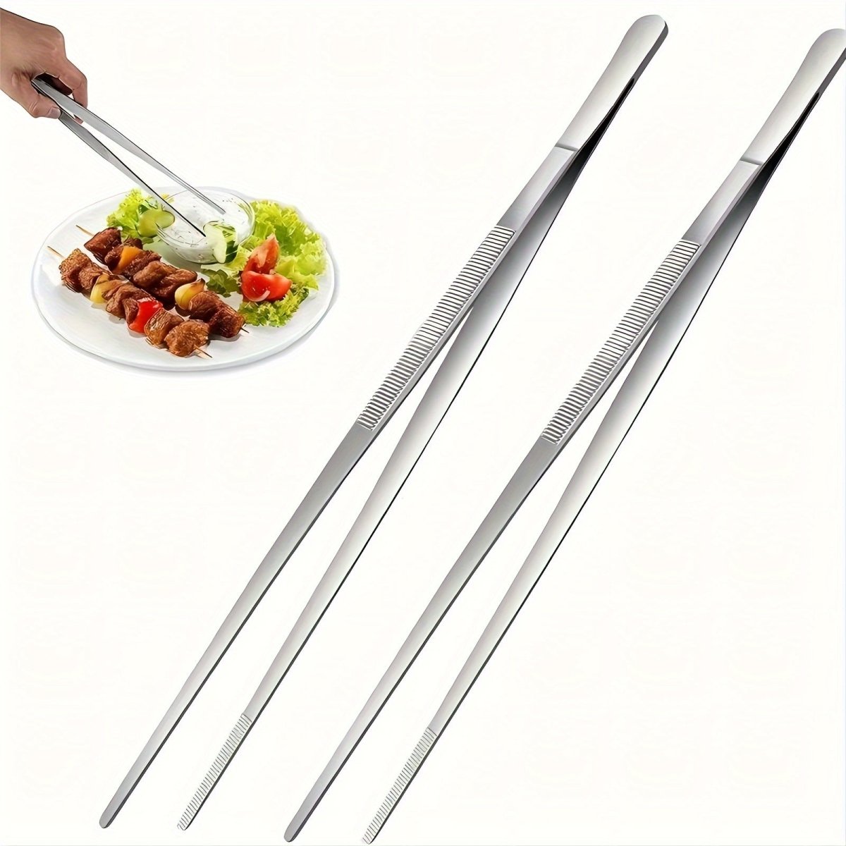 FEUERFEST - Multifunktionale Grillzange aus Edelstahl, 25 cm, Hitzebeständig 8