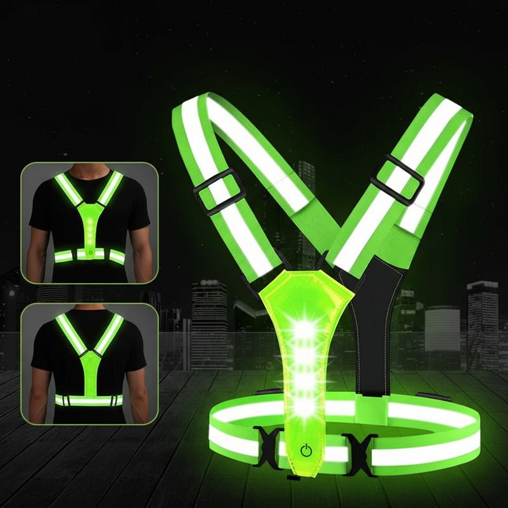 FLASHRUN – Hochsichtbare LED-Weste mit USB-wiederaufladbaren Leuchten 1