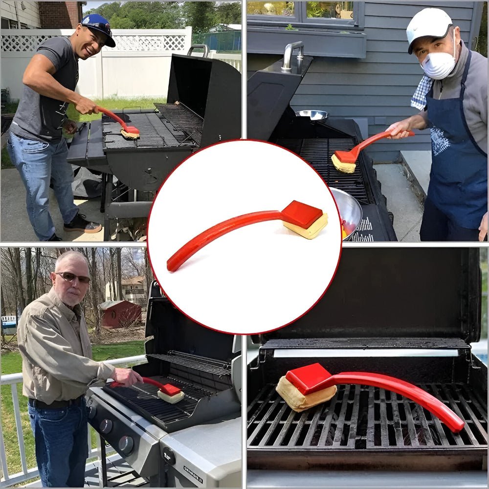 FLORACLEAN - Grillbürste mit Langem Griff für Kratzfreie Reinigung und Dampfkraft 2