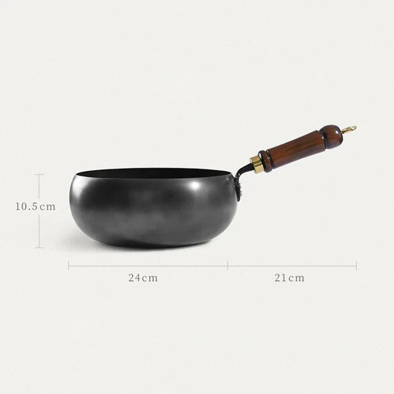 FORGIRON – Handgeschmiedete Eisenpfanne mit Holzgriff und optionalem Deckel (24/28 cm) 6