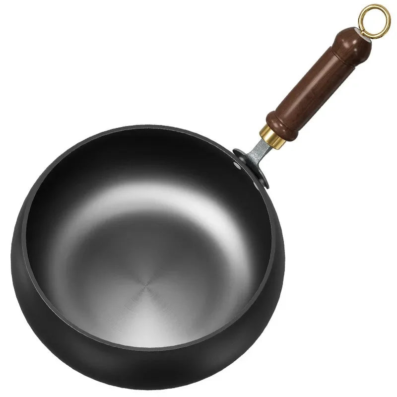 FORGIRON – Handgeschmiedete Eisenpfanne mit Holzgriff und optionalem Deckel (24/28 cm) 7