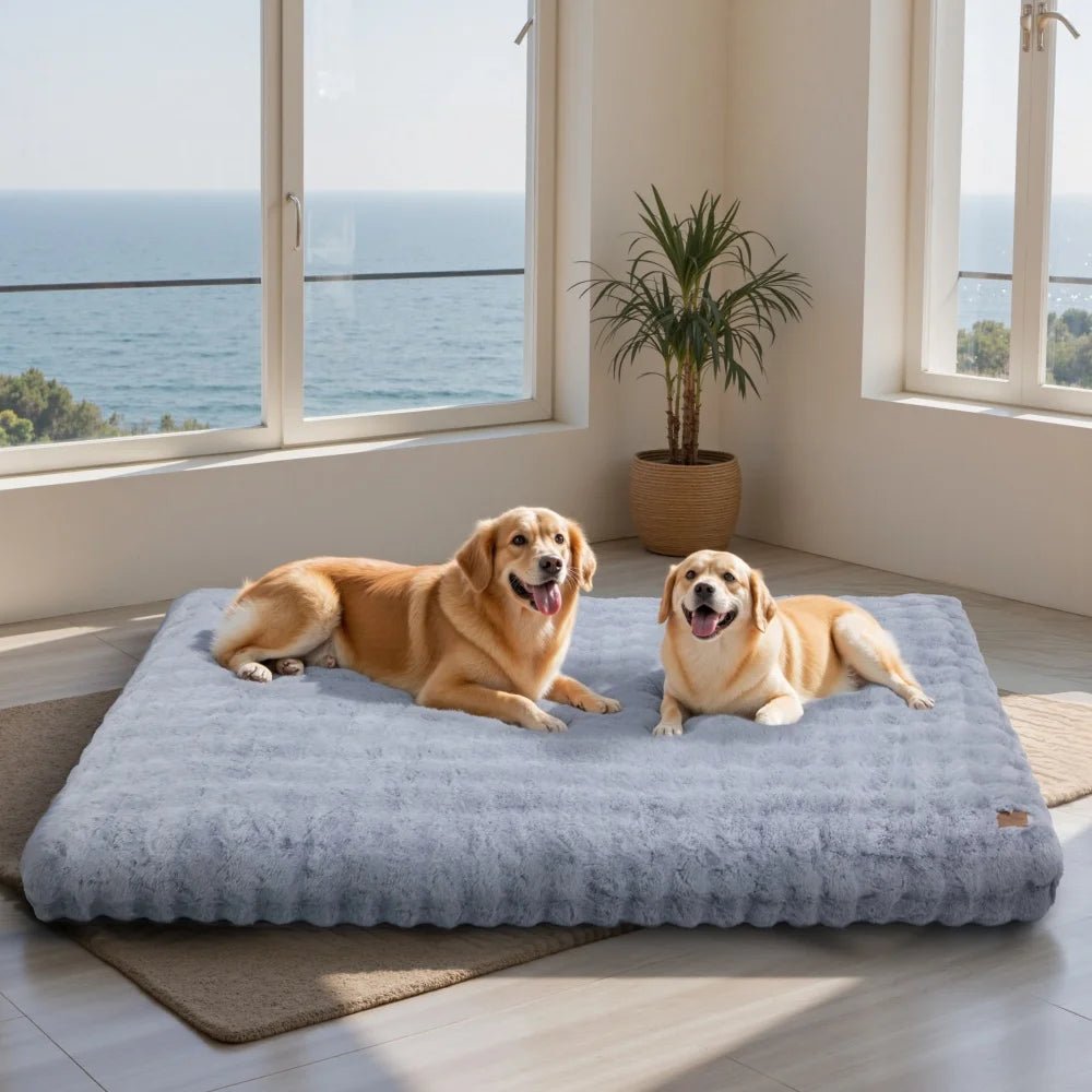 FURFORT – Premium-Plüschbett mit wasserabweisendem Stoff und rutschfester Unterseite 3