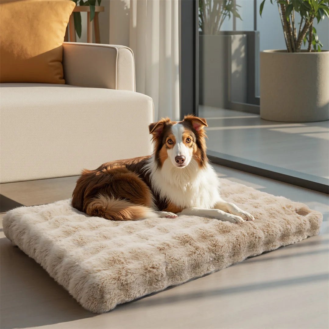 FURFORT – Premium-Plüschbett mit wasserabweisendem Stoff und rutschfester Unterseite 5