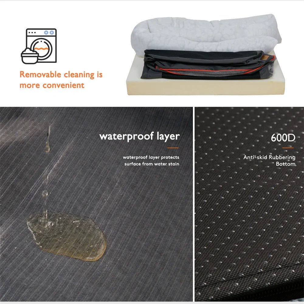 FURPAL – Premium-orthopädisches Hundebett – Jumbo-Schaumstoffbasis 7