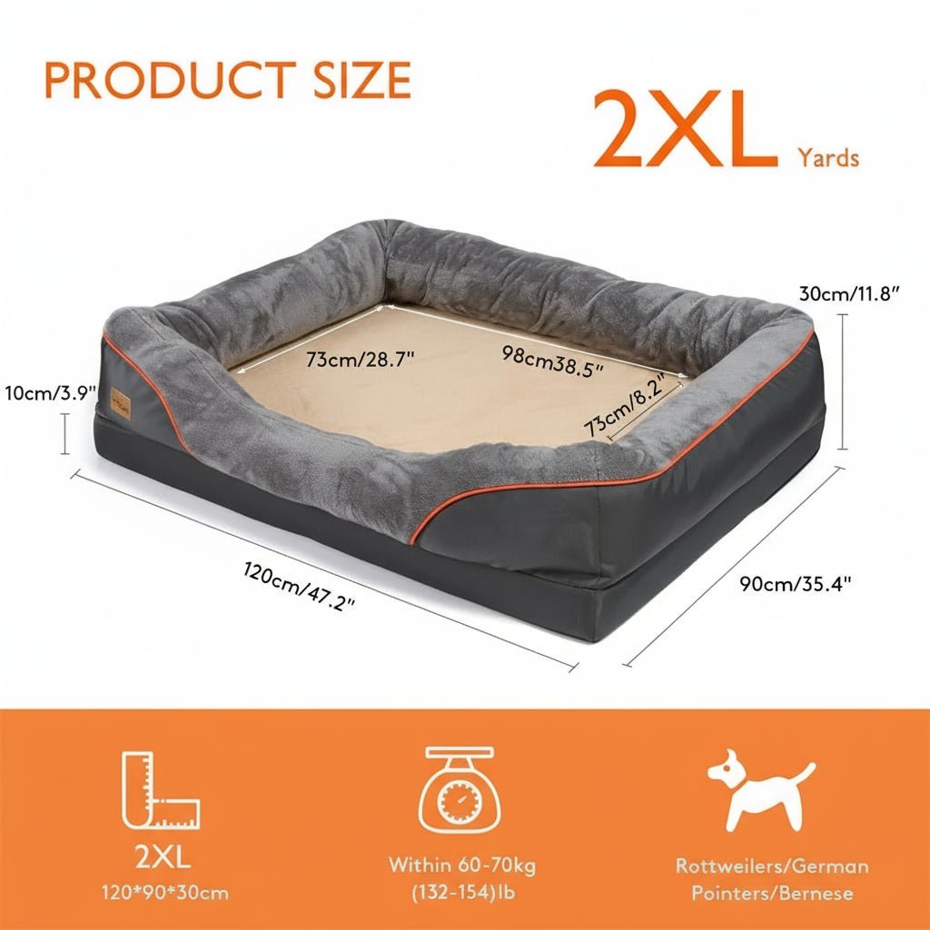FURPAL – Premium-orthopädisches Hundebett – Jumbo-Schaumstoffbasis 9