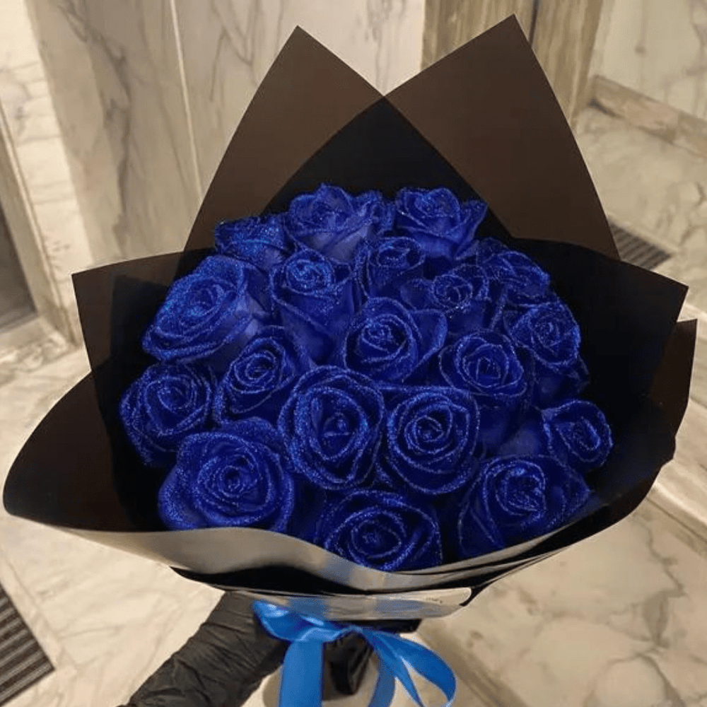 AMORÉVIA Everbloom – Artificial Glitter Rose For Romance And Home Decor